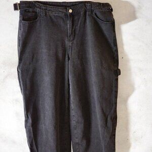 J for Justify Black Utility Carpenter Jeans XL – Adjustable Waist Buckle